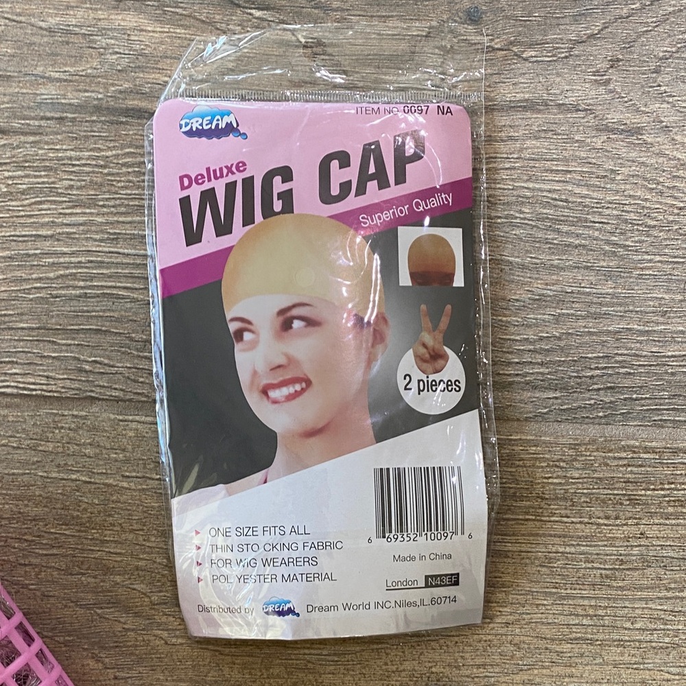 Kids Grandma Costume Wig Set with Pink Rollers - Picture 4 of 5